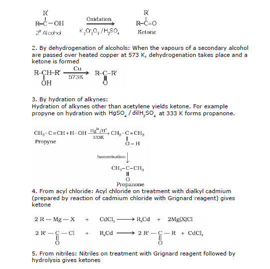 CBSE Class 12 Chemistry Aldehydes Ketones Chapter Notes